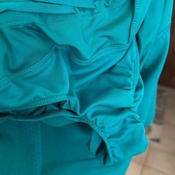 Nike Dri Fit Women’s Teal Blue 3” Athletic Running Shorts - Picture 5 of 8